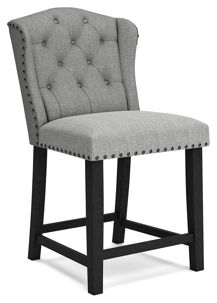 Jeanette Gray Counter Height Bar Stool - Ella Furniture