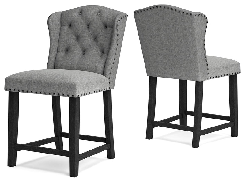 Jeanette Gray Counter Height Bar Stool - Ella Furniture