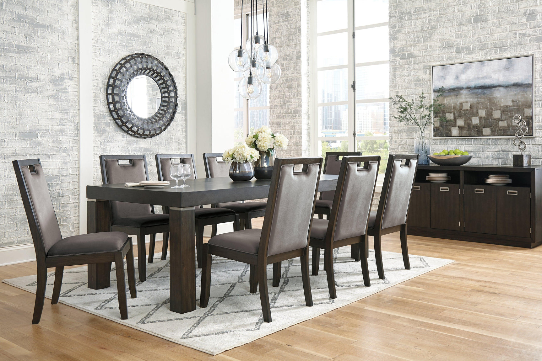 Hyndell Dark Brown Dining Server - Ella Furniture