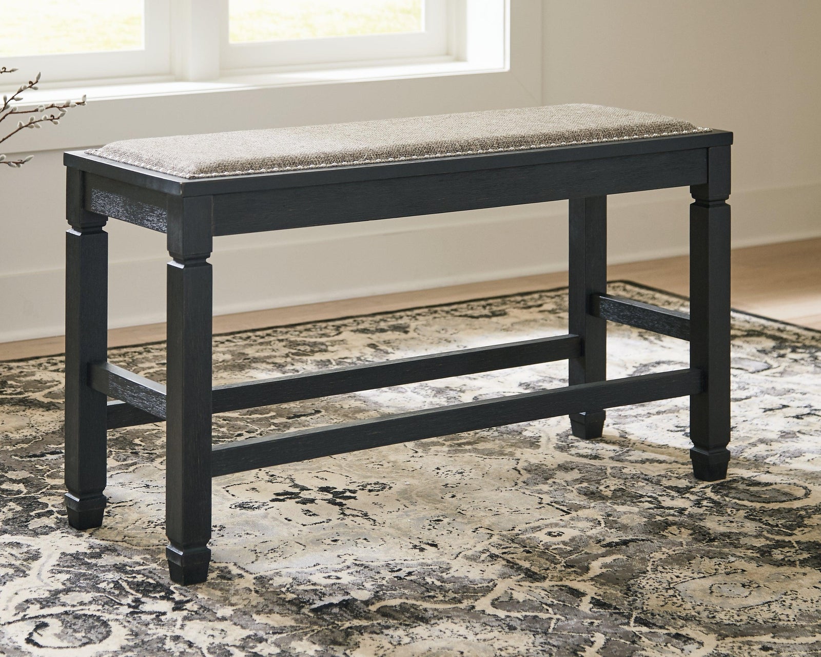 Tyler Creek Antique Black Counter Height Dining Bench