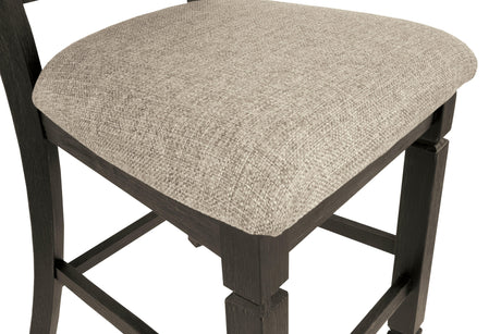 Bar stool seat and framed backrest view