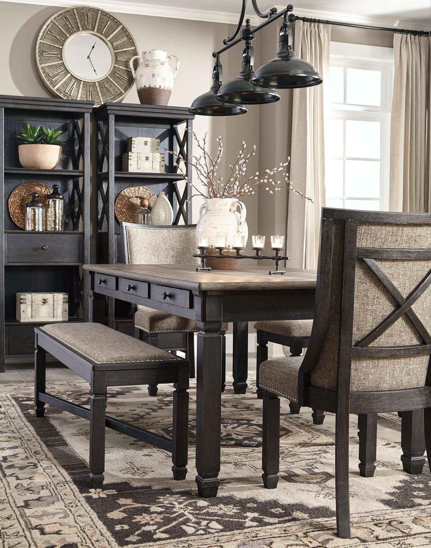 Tyler Creek Black/gray Display Cabinet - Ella Furniture