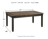 Tyler Creek Black/gray Dining Table - Ella Furniture