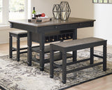 Tyler Creek Black/gray Counter Height Dining Table - Ella Furniture