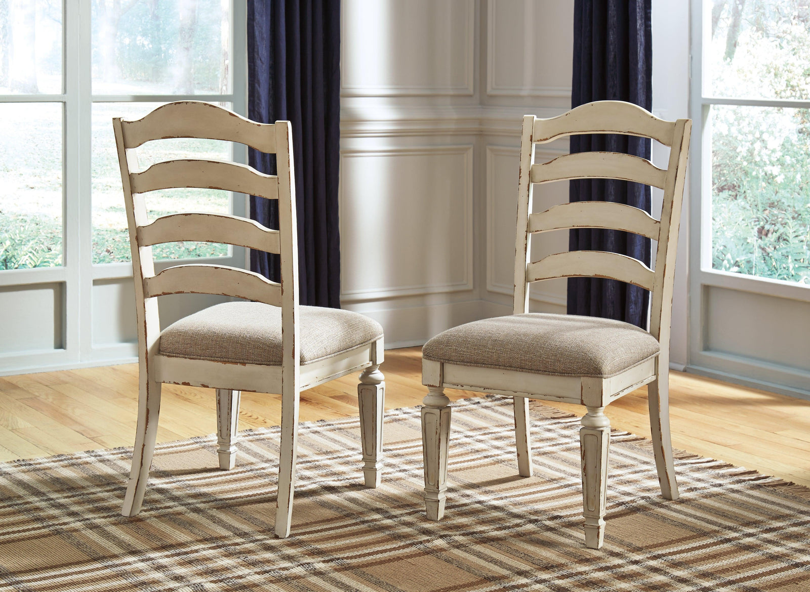 Realyn Chipped White Dining Chair D743-01 - Ella Furniture