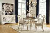 Realyn Chipped White Dining Extension Table - Ella Furniture