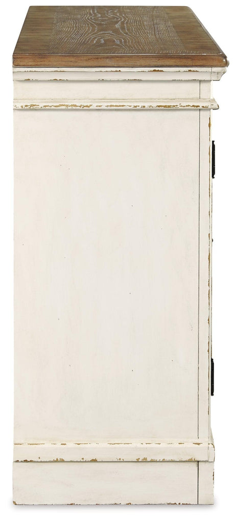 Realyn Chipped White Dining Server - Ella Furniture