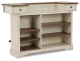 Realyn Chipped White Bar - Ella Furniture