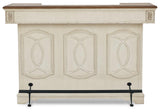 Realyn Chipped White Bar - Ella Furniture