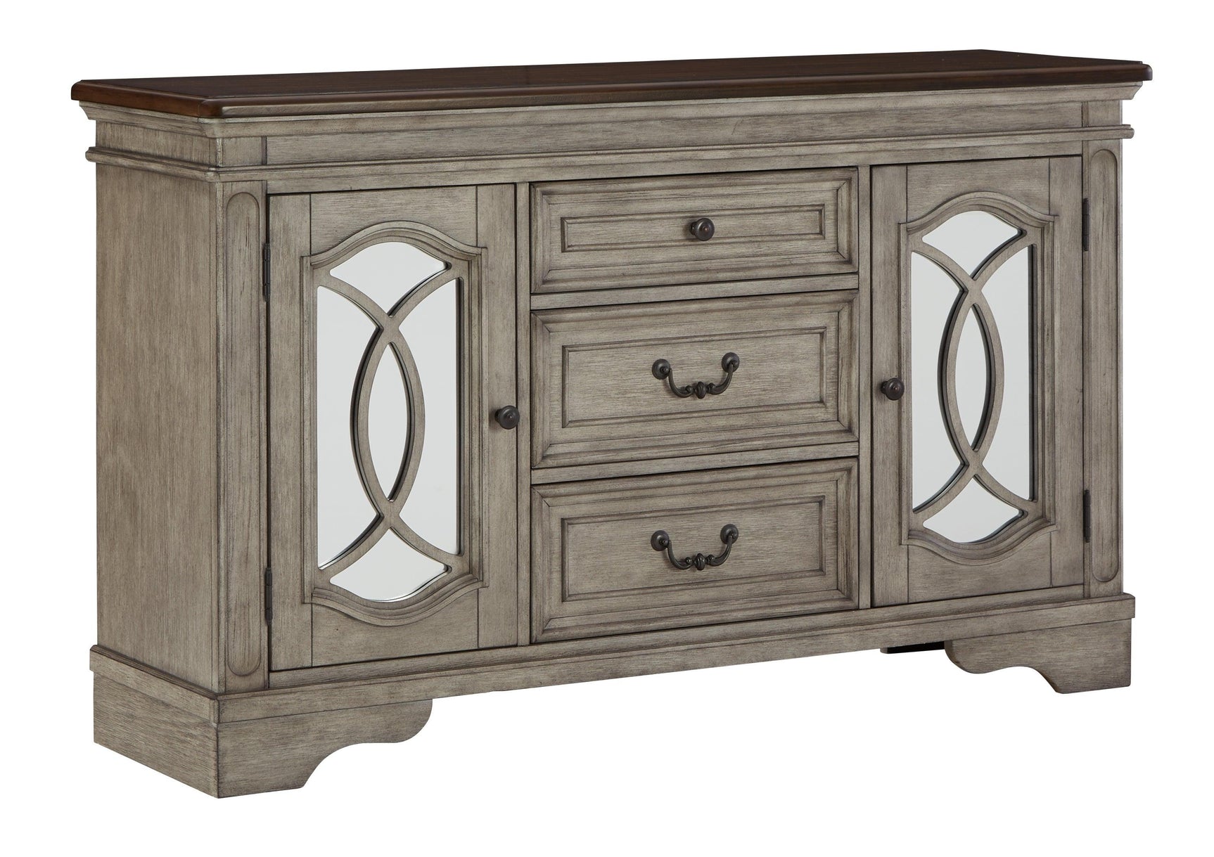 Lodenbay Two-tone Dining Server - Ella Furniture