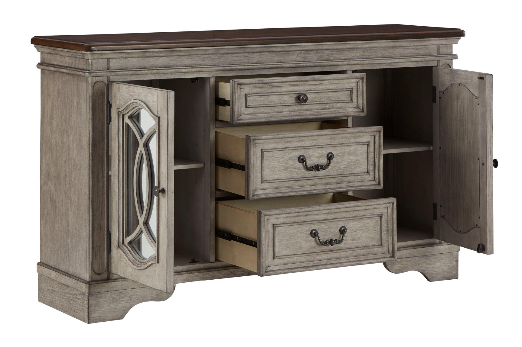 Lodenbay Two-tone Dining Server - Ella Furniture