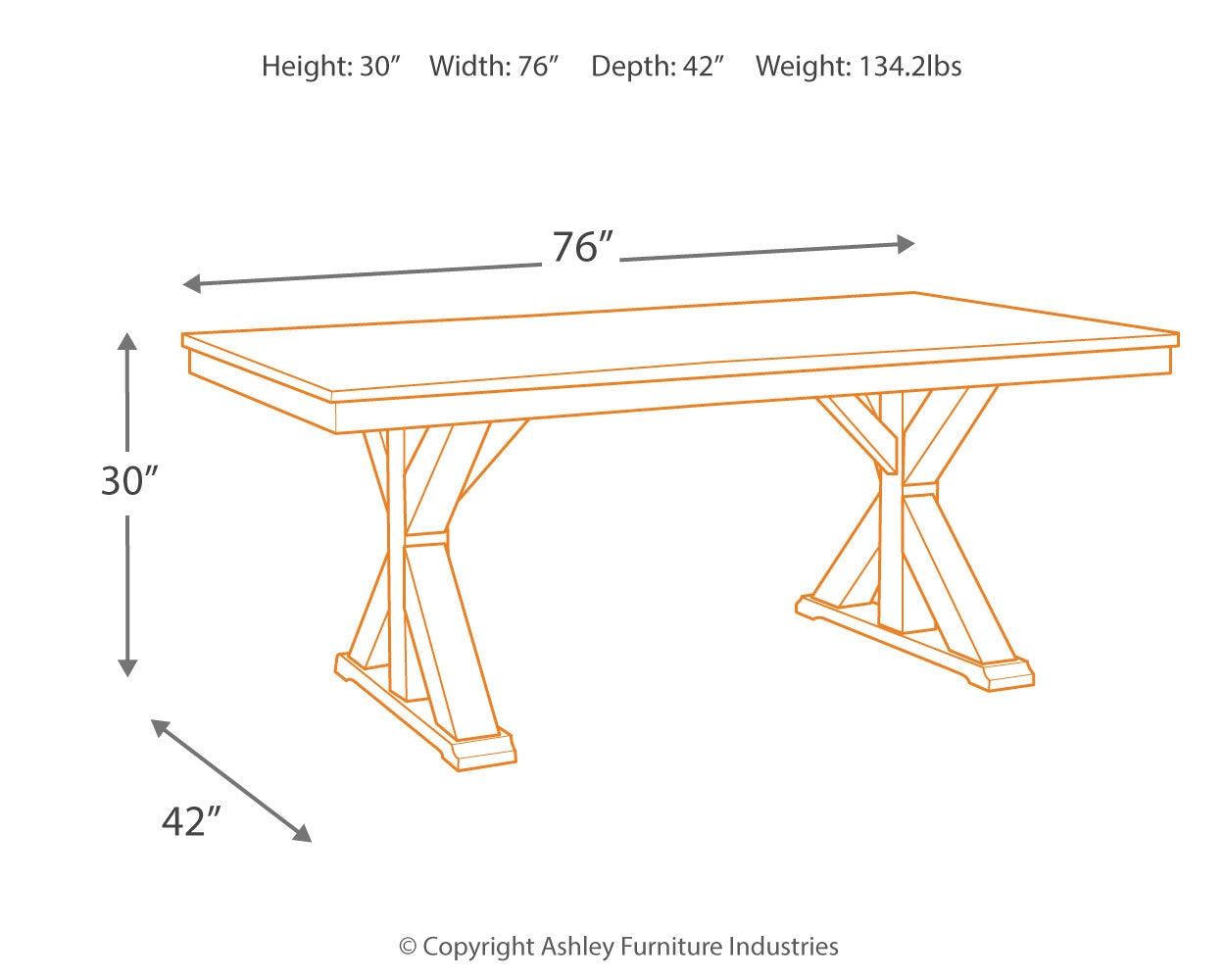 Grindleburg Light Brown Dining Table - Ella Furniture