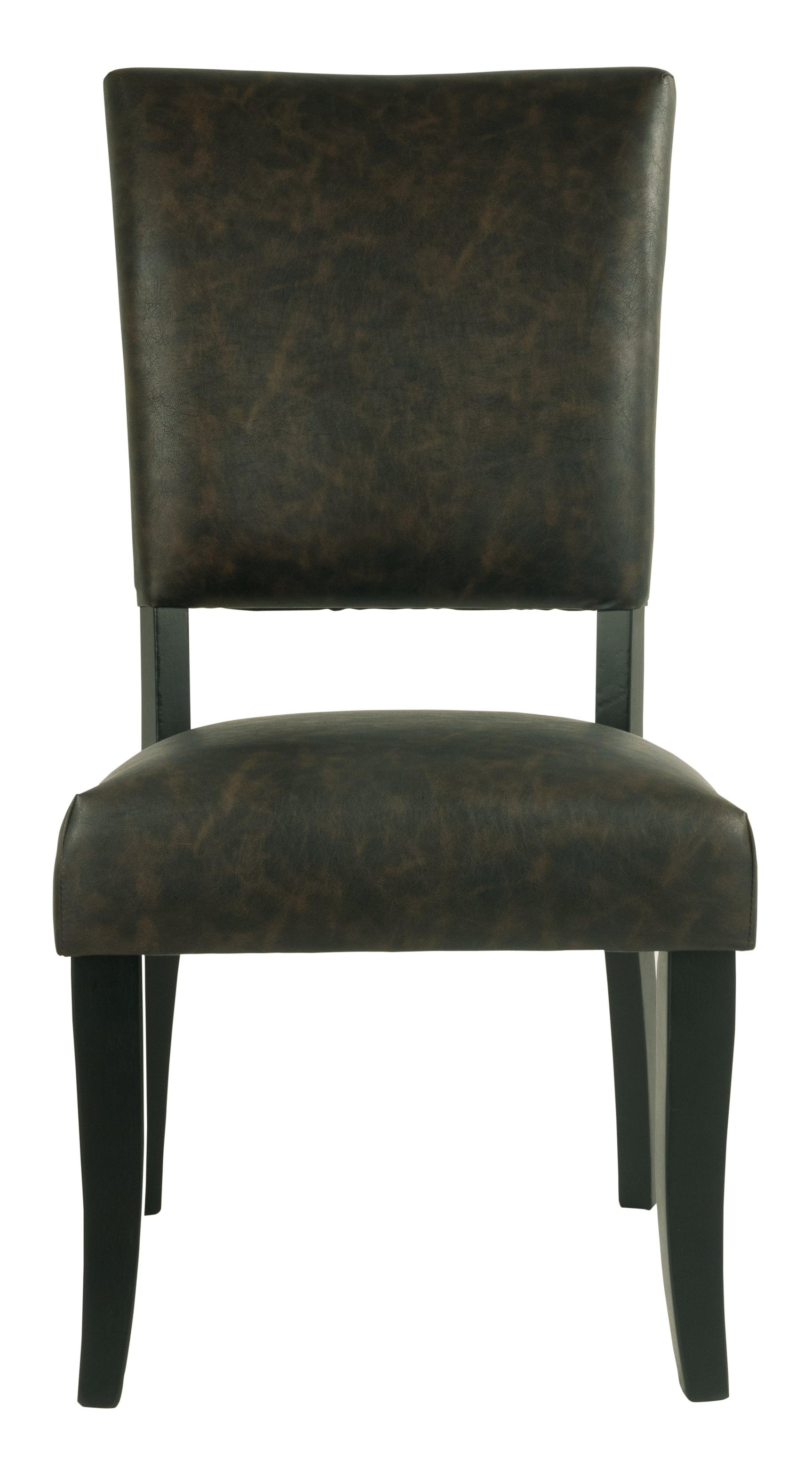 Sommerford Brown Faux Leather Dining Chair - Ella Furniture