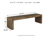 Sommerford Brown 65" Dining Bench - Ella Furniture