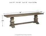 Wyndahl Rustic Brown Dining Bench - Ella Furniture