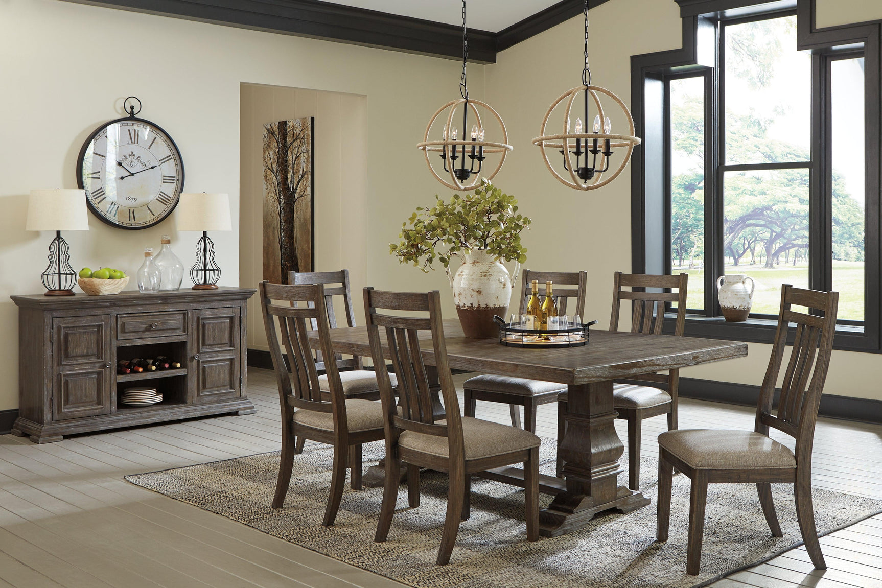 Wyndahl Rustic Brown Dining Table - Ella Furniture