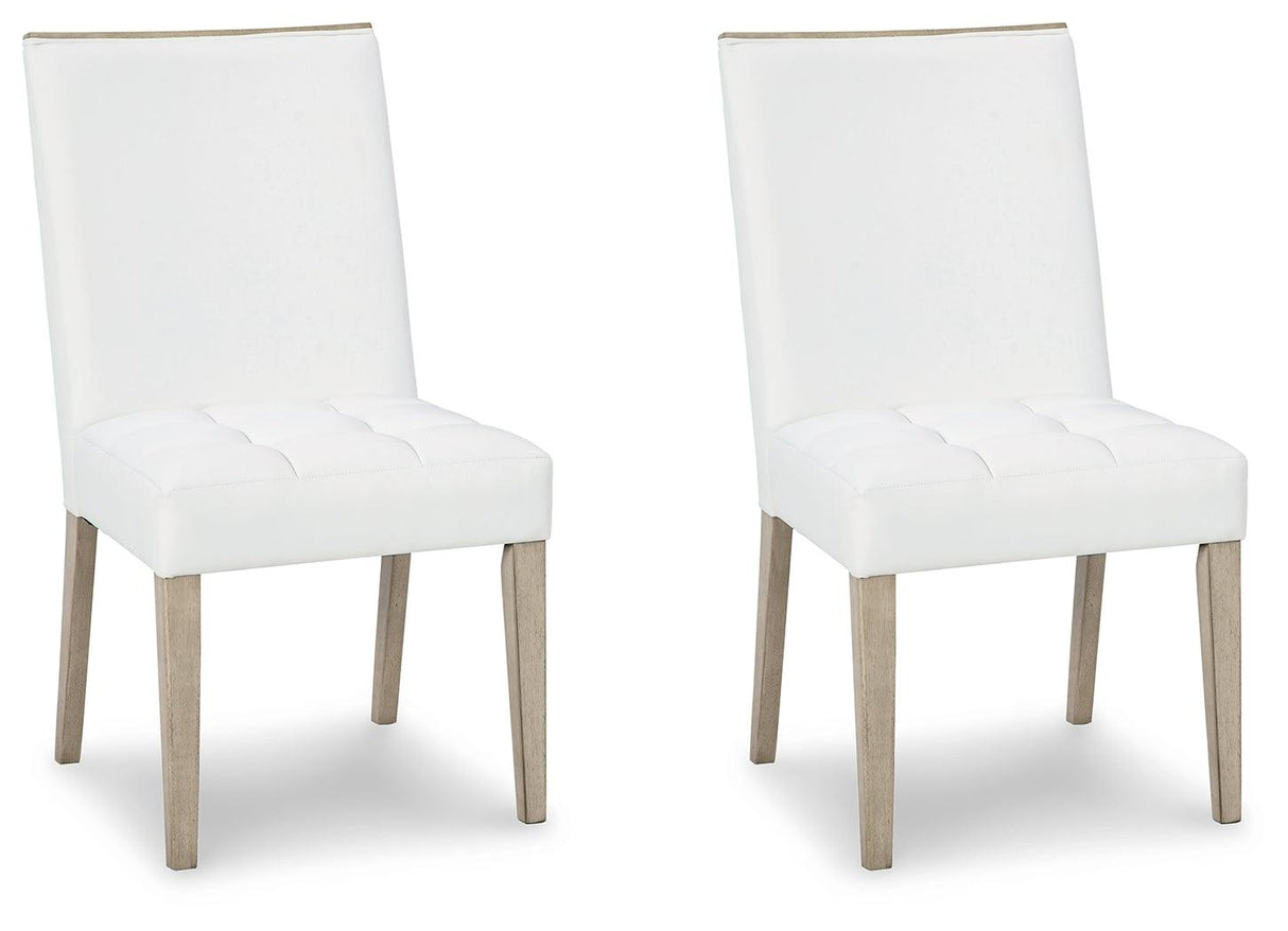 Wendora Bisque/white Dining Chair - Ella Furniture