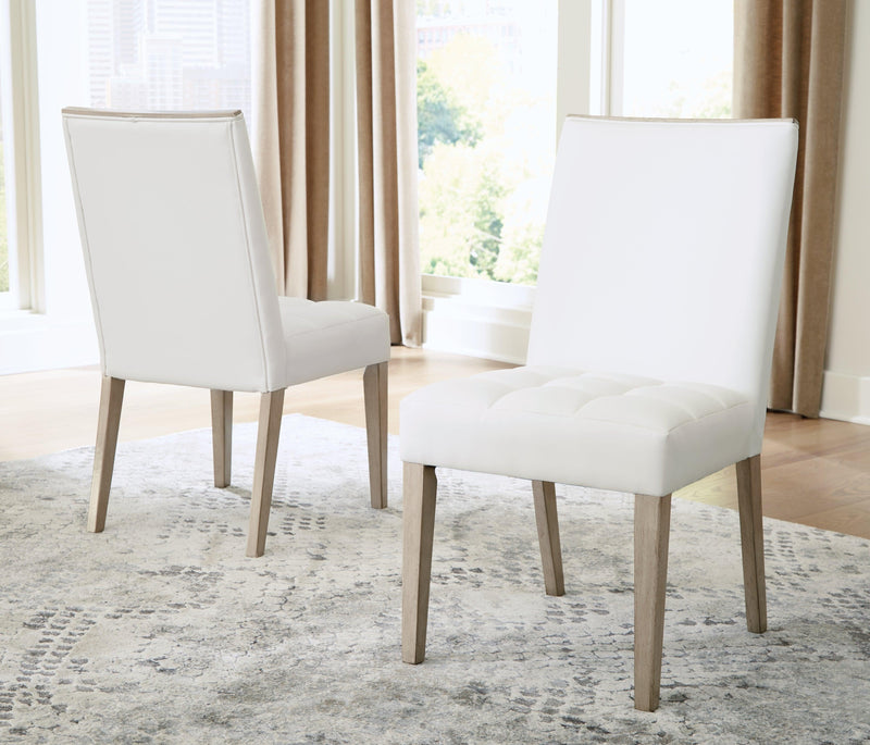 Wendora Bisque/white Dining Chair - Ella Furniture