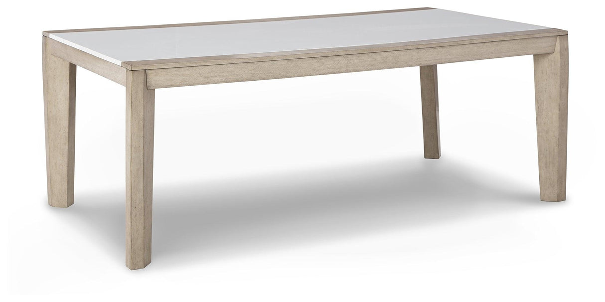 Wendora Bisque/white Dining Table - Ella Furniture