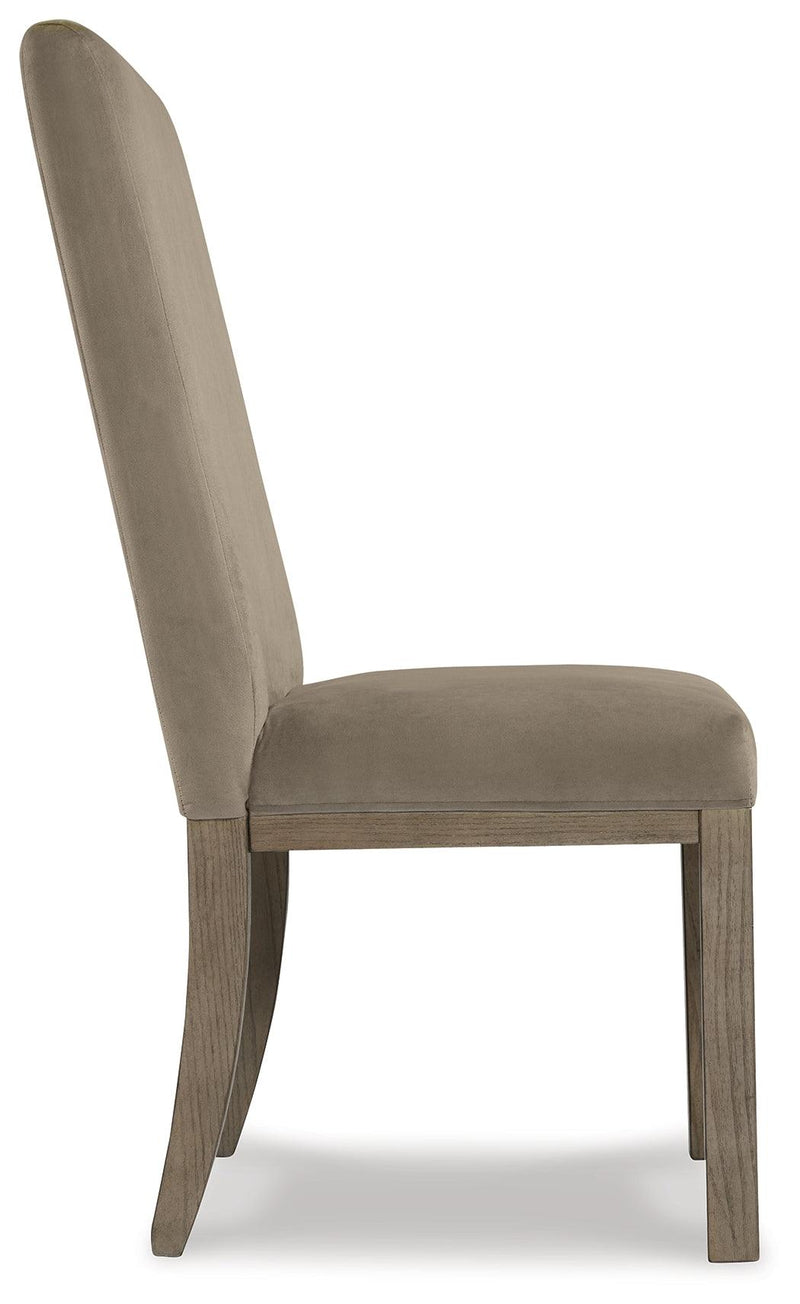 Chrestner Gray/brown Dining Chair - Ella Furniture