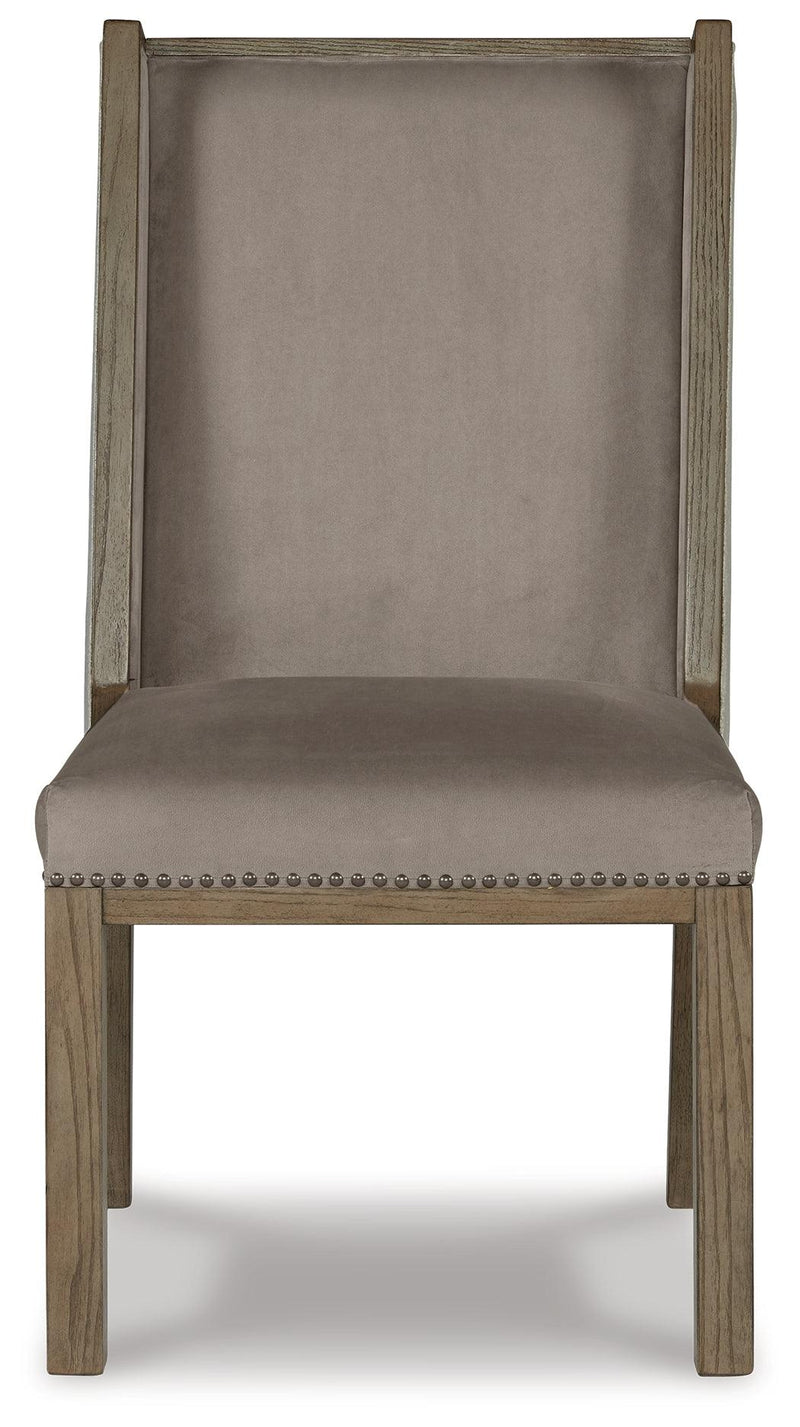 Chrestner Brown/beige Dining Chair - Ella Furniture