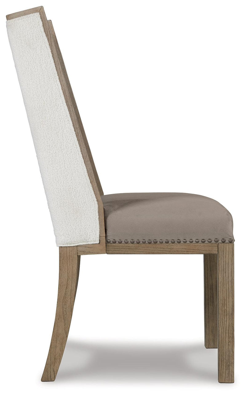 Chrestner Brown/beige Dining Chair - Ella Furniture