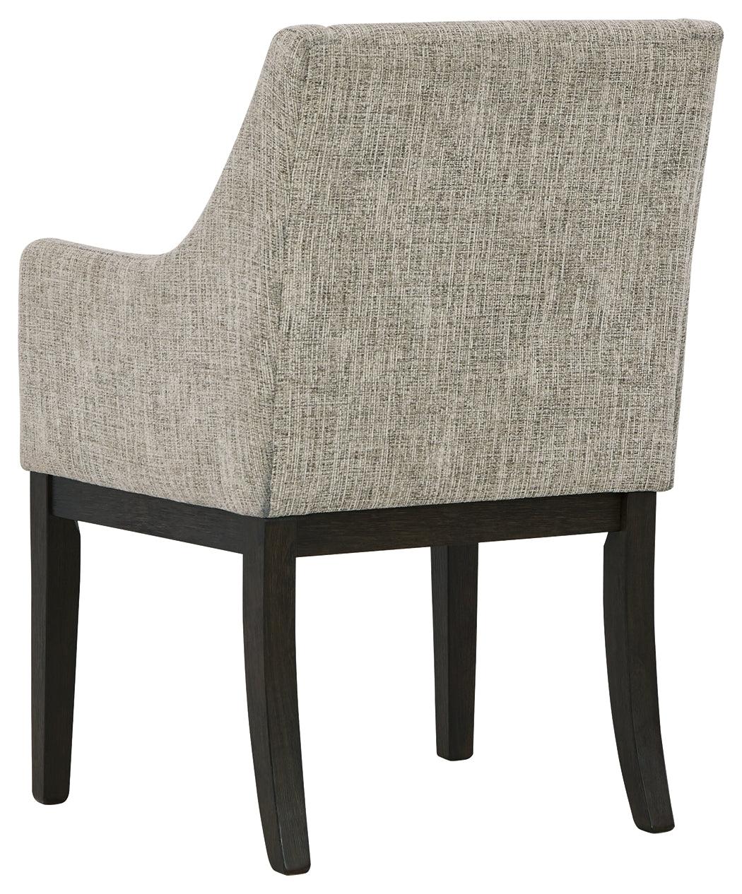 Burkhaus Dark Brown Dining Arm Chair - Ella Furniture