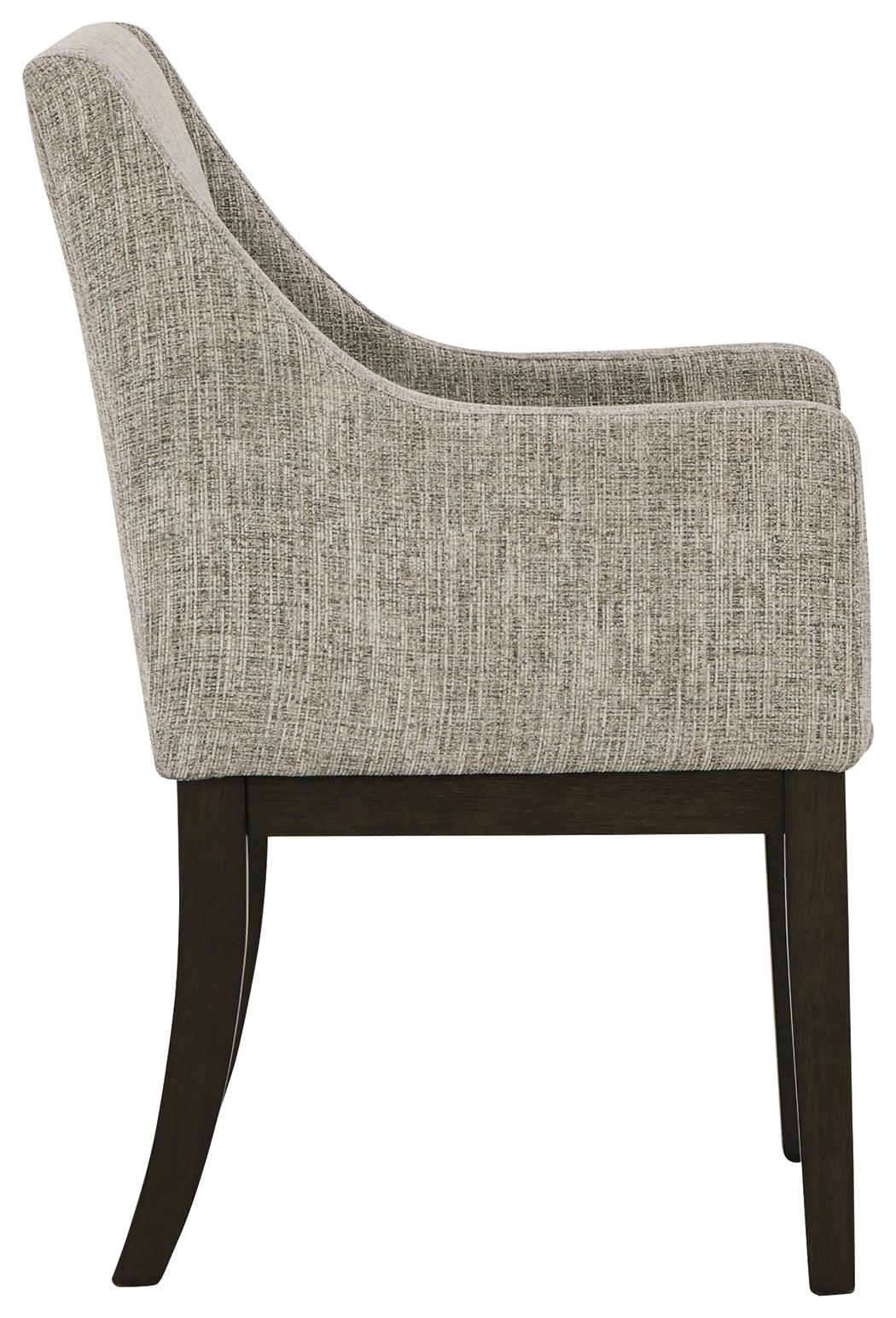 Burkhaus Dark Brown Dining Arm Chair - Ella Furniture