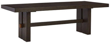 Burkhaus Dark Brown Dining Extension Table - Ella Furniture