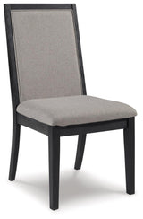 Foyland Light Gray/black Dining Chair - Ella Furniture