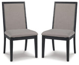 Foyland Light Gray/black Dining Chair - Ella Furniture