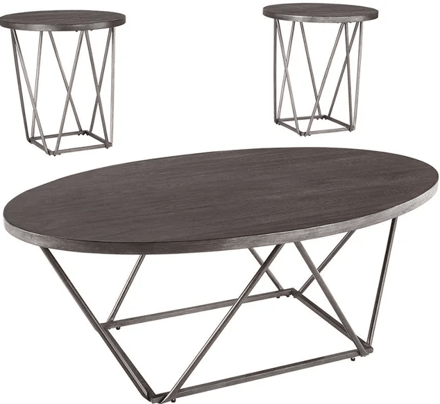 Neimhurst Dark Brown Table (Set Of 3)
