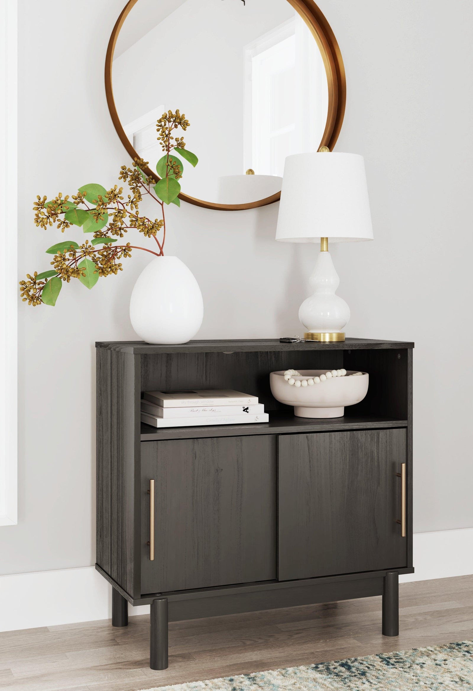 Brymont Dark Gray Accent Cabinet - Ella Furniture