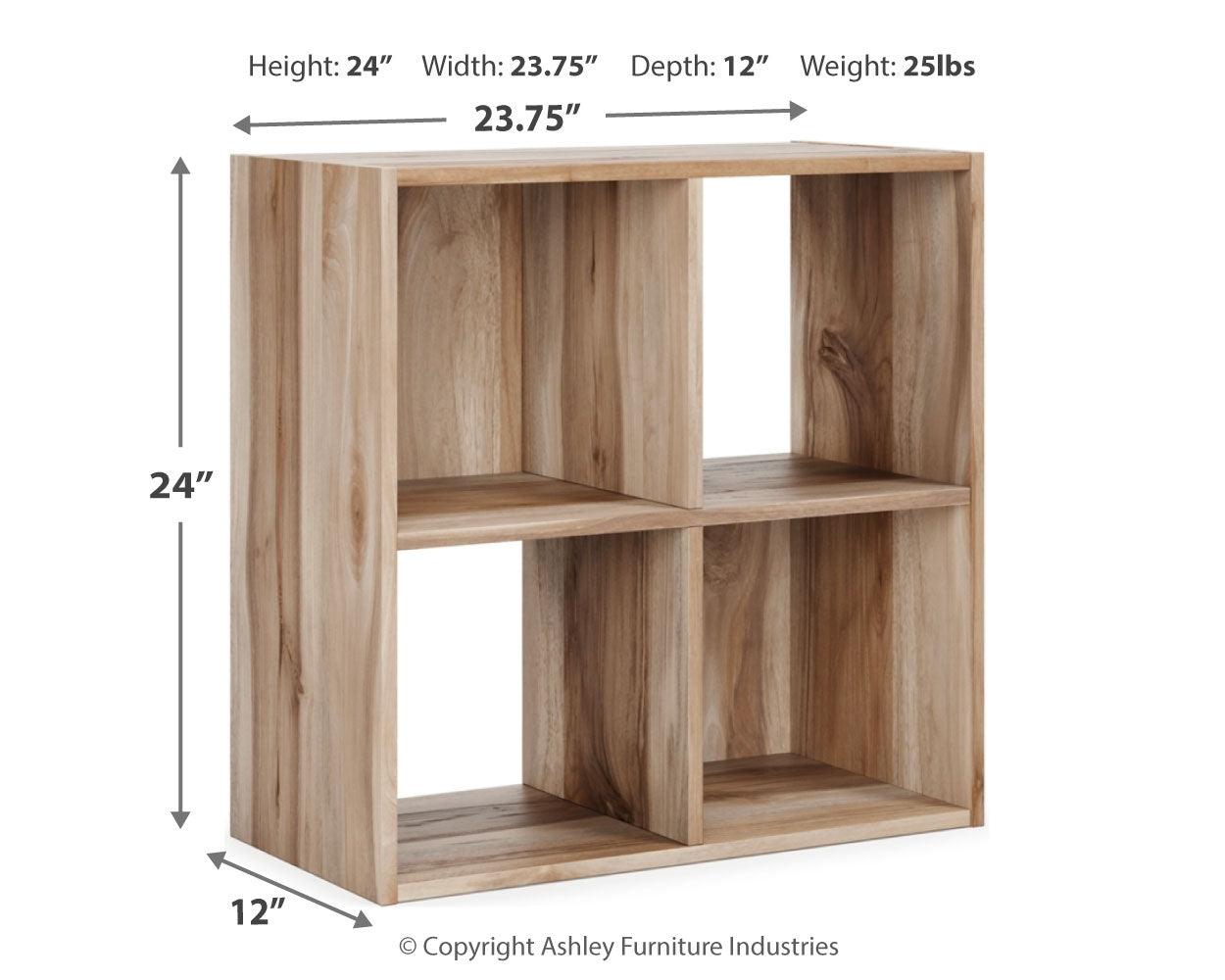 Vaibryn Brown Four Cube Organizer - Ella Furniture