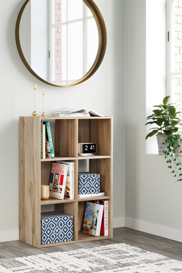 Vaibryn Brown Six Cube Organizer - Ella Furniture