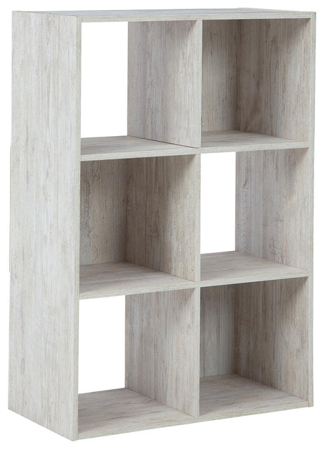 Paxberry Whitewash Six Cube Organizer - Ella Furniture
