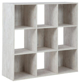 Paxberry Whitewash Nine Cube Organizer - Ella Furniture
