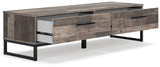 Neilsville Multi Gray Storage Bench - Ella Furniture