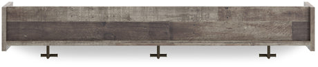 Neilsville Multi Gray Wall Mounted Coat Rack With Shelf - Ella Furniture
