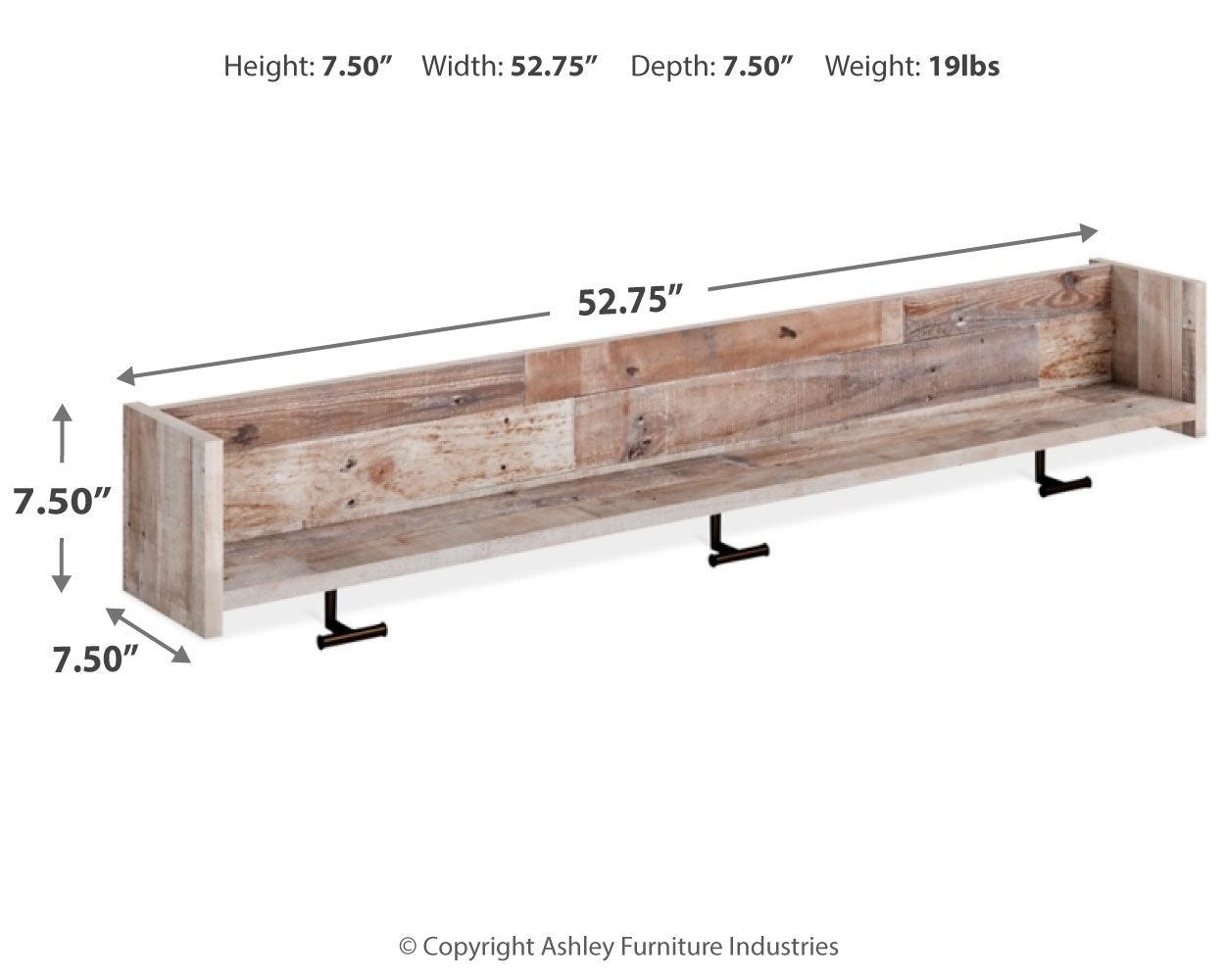 Neilsville Whitewash Bench With Coat Rack - Ella Furniture