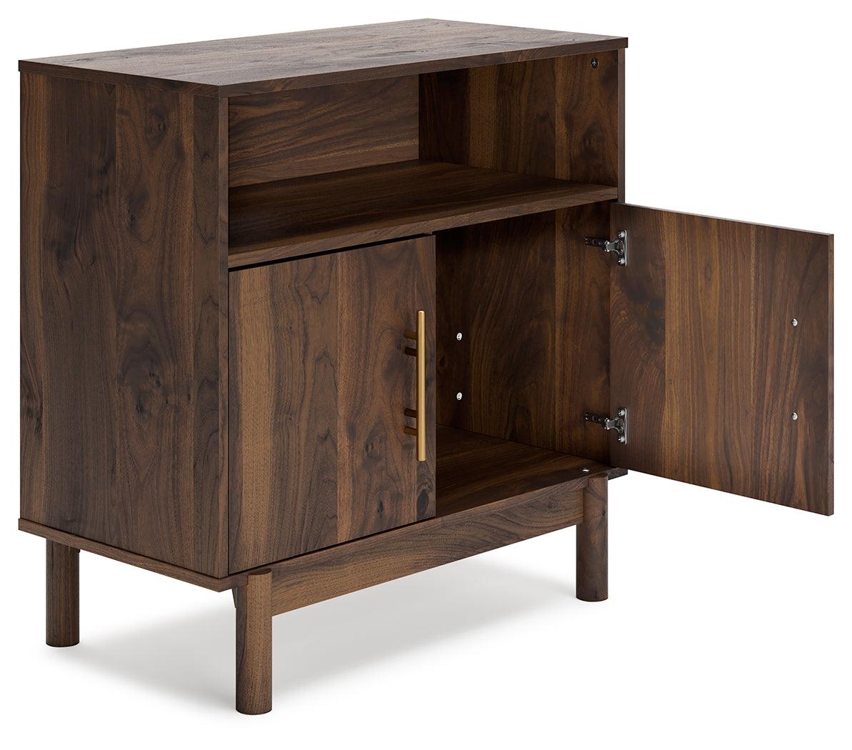 Calverson Mocha Accent Cabinet - Ella Furniture