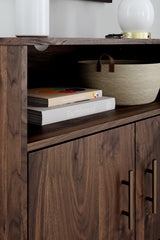 Calverson Mocha Accent Cabinet - Ella Furniture