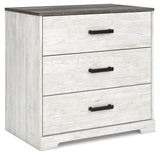 Shawburn White/dark Charcoal Gray Chest Of Drawers - Ella Furniture