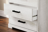 Shawburn White/dark Charcoal Gray Chest Of Drawers - Ella Furniture