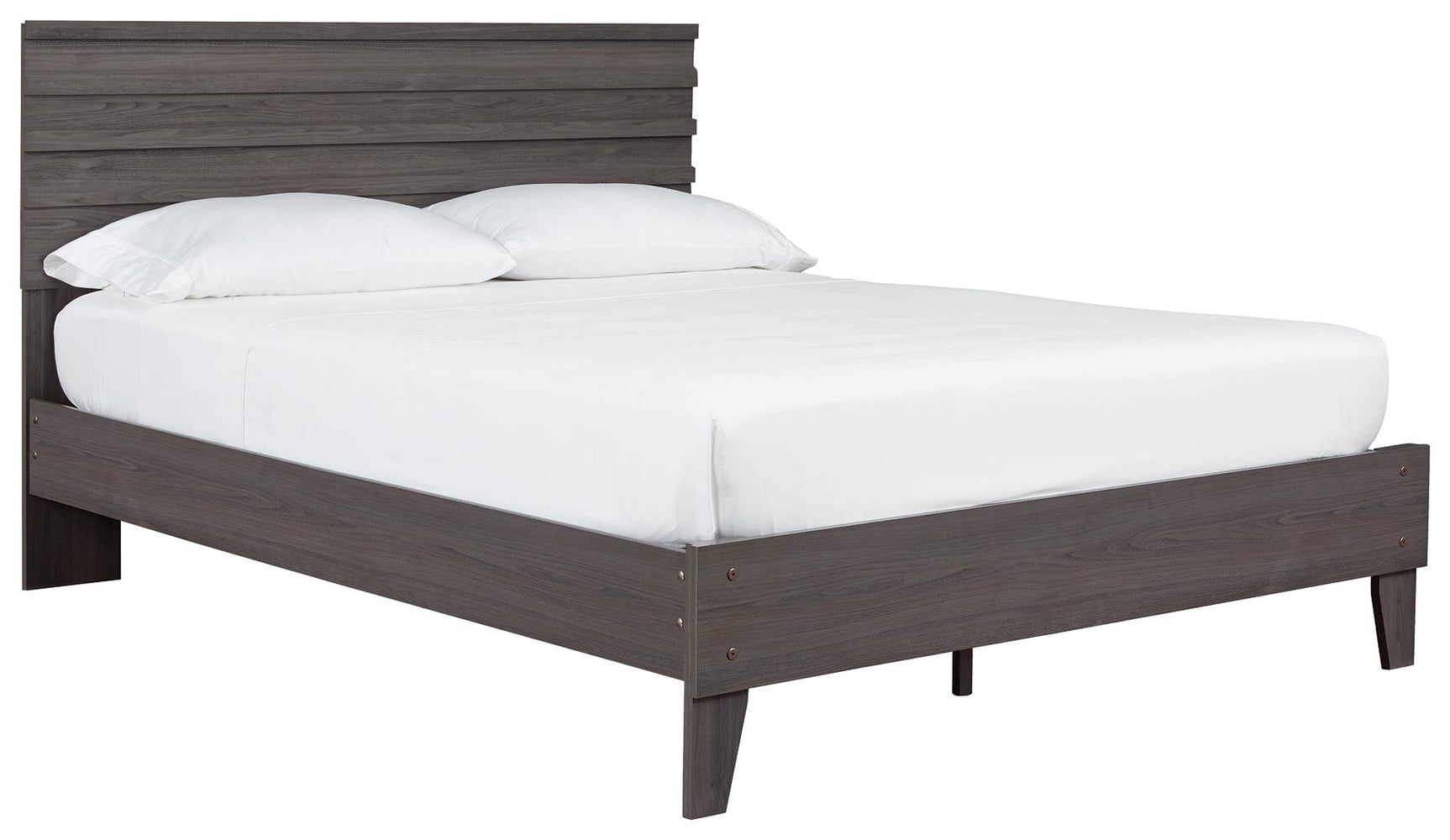 Brymont Dark Gray Queen Panel Platform Bed - Ella Furniture