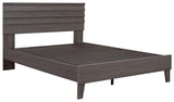 Brymont Dark Gray Queen Panel Platform Bed - Ella Furniture