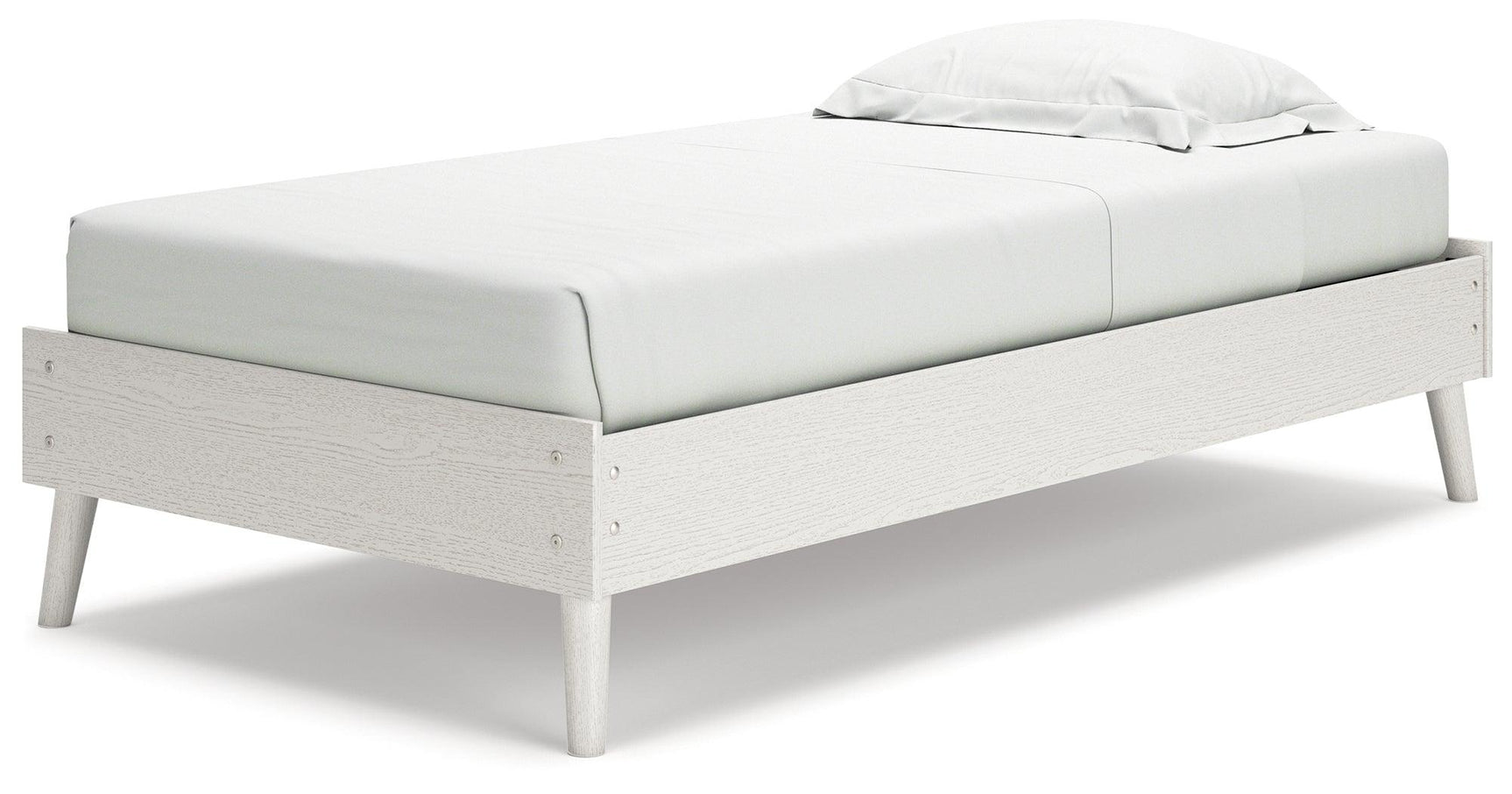 Aprilyn White Twin Platform Bed - Ella Furniture