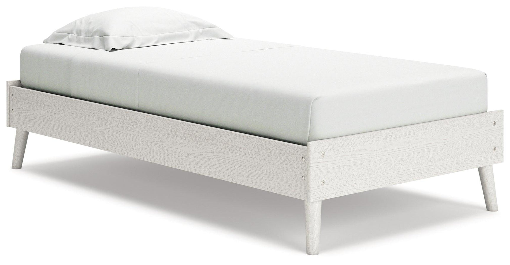 Aprilyn White Twin Platform Bed - Ella Furniture