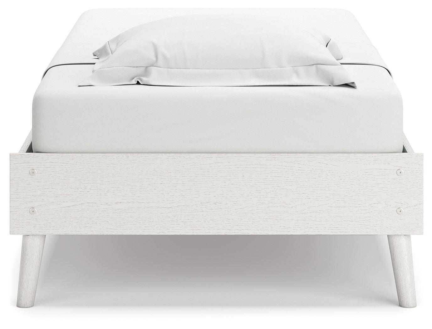 Aprilyn White Twin Platform Bed - Ella Furniture