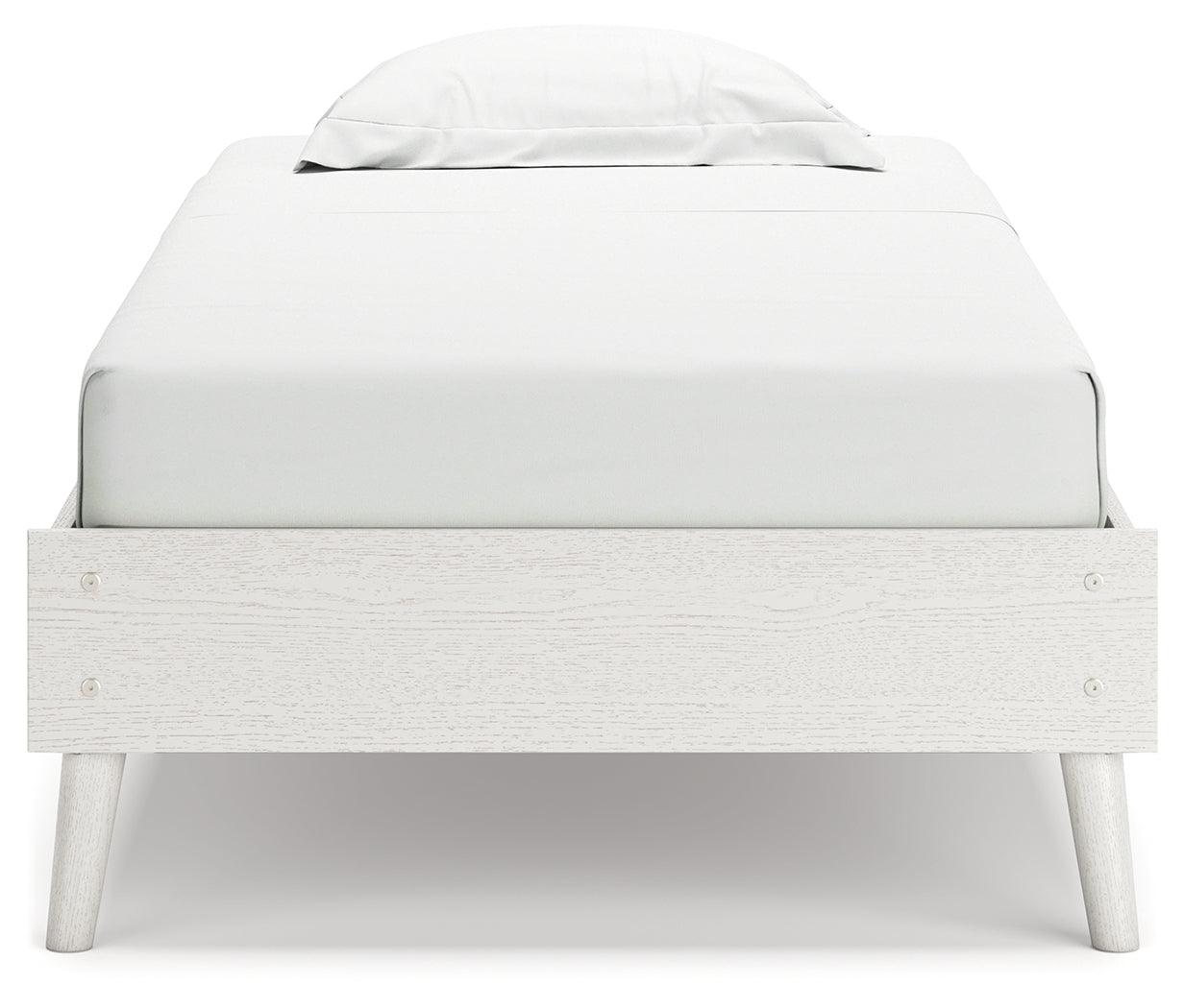 Aprilyn White Twin Platform Bed - Ella Furniture